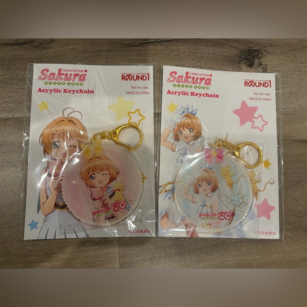 2 Sakura Cardcaptors acrylic keychains